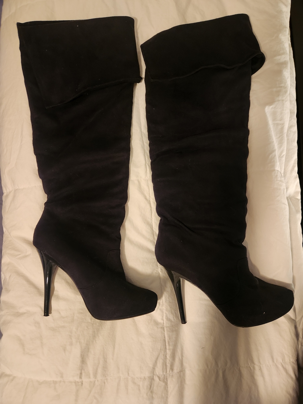 Michael Antonio (Henderson black suede size 6.5) Over the knee Boots